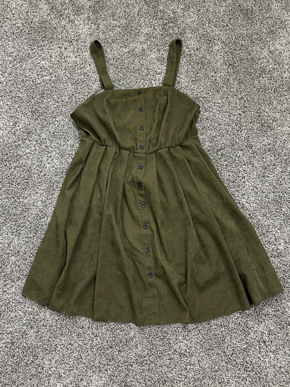 Olive Green Corduroy Dress (Large)